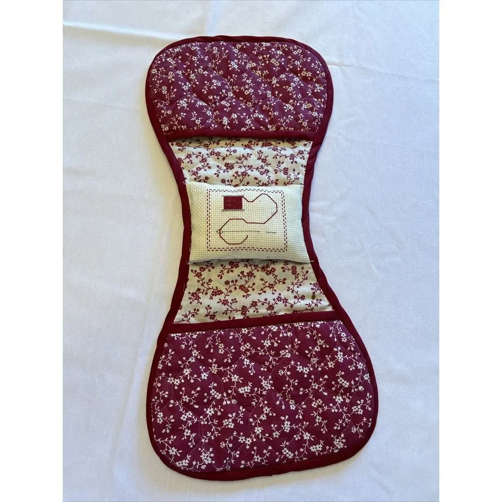 Vintage Handmade Sewing Armrest Organizer W/ Pin‎ Cushion Pockets